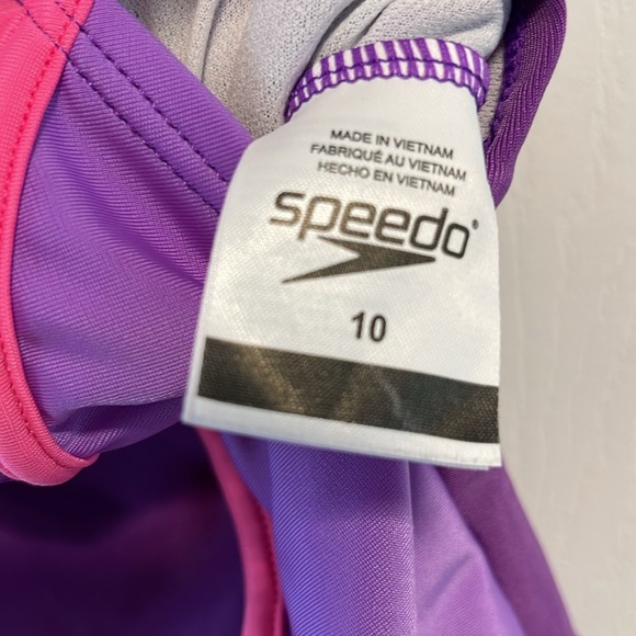 Speedo Girls size 10 swimsuit purple and pink - Picture 3 of 5